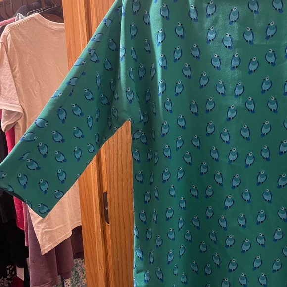 Loft Green Bird Print Dress - Picture 2 of 5